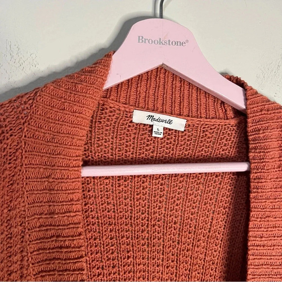 Madewell Bobble Cardigan Pom Pom Balloon Sleeves Sweater Size Large - Picture 5 of 10